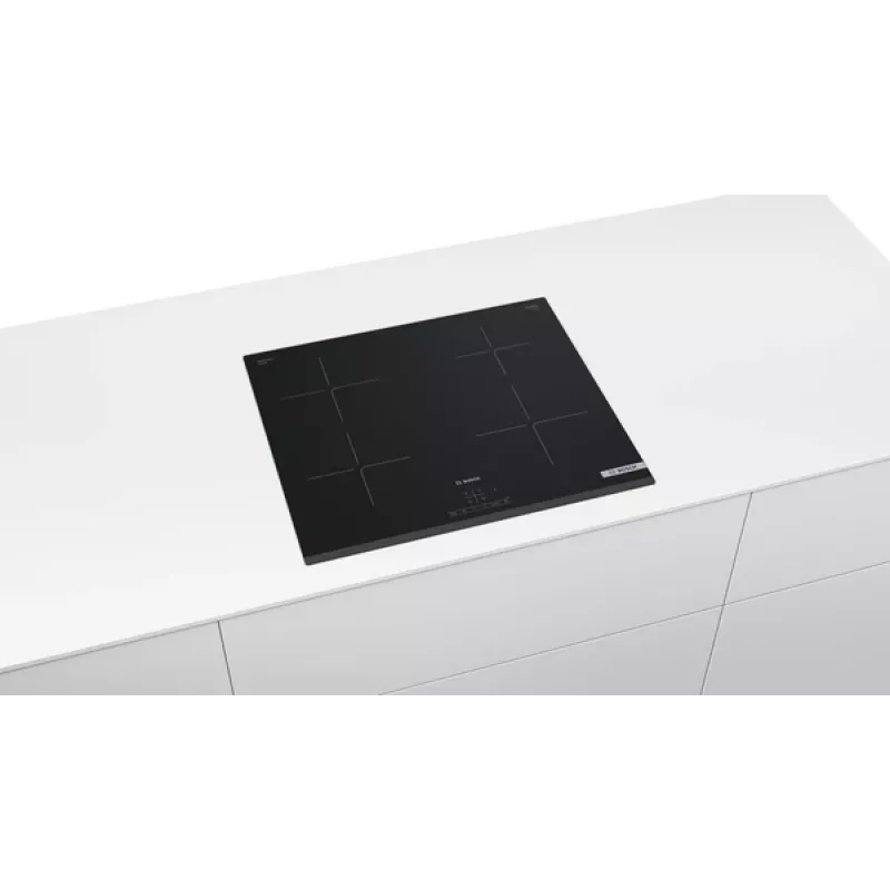 Bosch | Hob | PUE63KBB6E | Induction | Number of burners/cooking zones 4 | Touch | Timer | Black