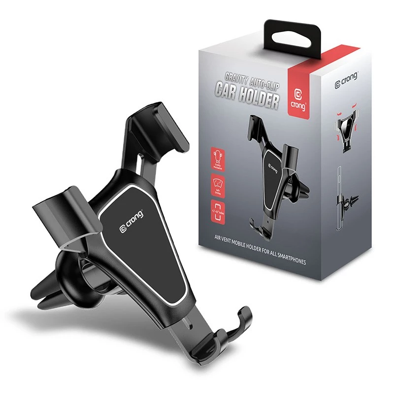 Car holder Crong CRG-CH4-BLK for smartphones — adjustable compact design