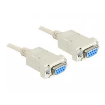 Serial Nullmodem 9 pin female auf 9 pin female 1.8 m, Cable Grey, 1,8 Meter