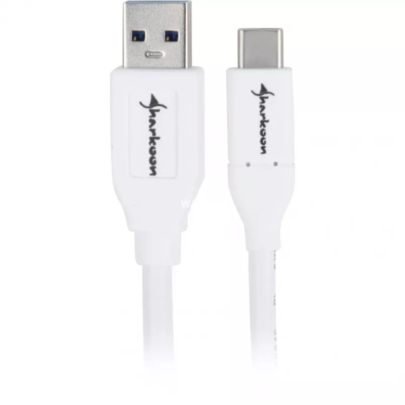 USB 3.2 Gen 2 Cable, USB-A Plug > USB-C Plug (White, 0,5 Meter)