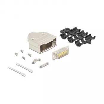 DeLOCK 67132 wire connector D-Sub 15-pin Silver Male