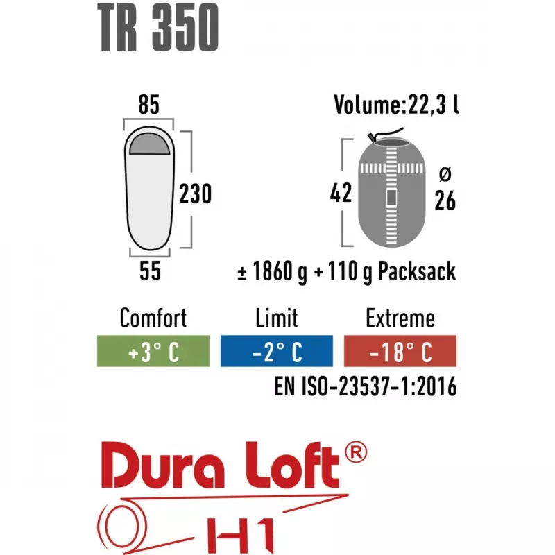 High Peak TR 350, sleeping bag (dark r