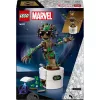 LEGO Marvel Dancing Groot Buildable Animated Toy Action Figure Guardians of the Galaxy Character Kids’ Hand-Operated Interactive Playset Super Hero