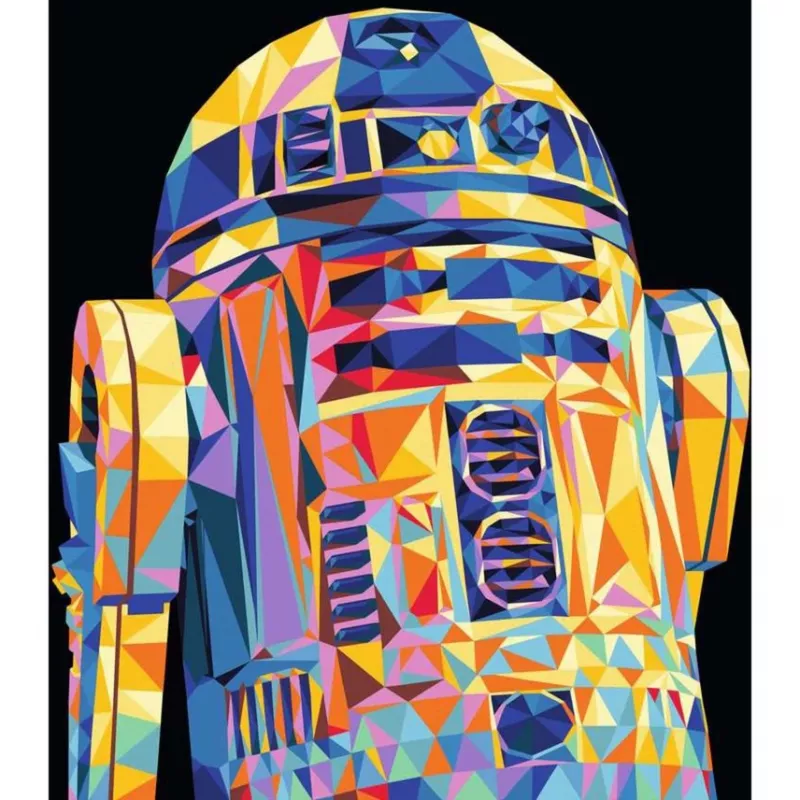 Painting kit Ravensburger CreArt Star Wars R2‑D2 – paint-by-numbers set