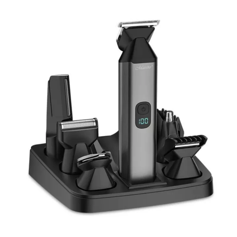 Haircutting set Maestro MR-661 6-in-1 — black, multi-function grooming kit