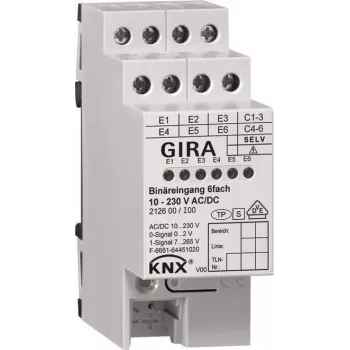 Binary Input 6-gang KNX 10-230V AC/DC 212600 (212600)