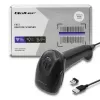 Handheld barcode reader QOLTEC 50868 — 1D/2D laser scanner, USB wired & wireless, working distance 600 mm, black