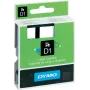 Dymo label tape 2-pack — white tape with black print, 12 mm & 19 mm widths