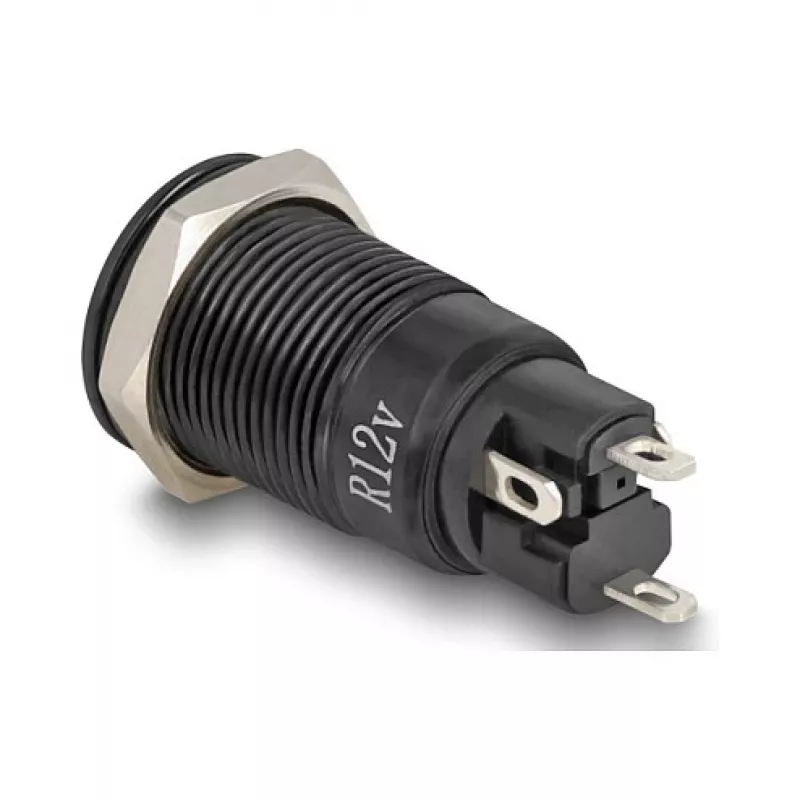 Push button switch DELOCK 22014, 12 mm, 12 V