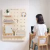 Cable organizer MACLEAN MC-131 WD wooden board for desk and wall mounting, max load 20 kg