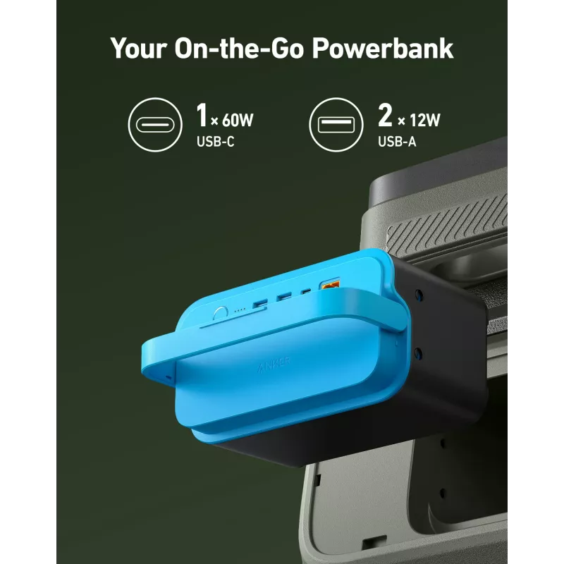 Battery Anker A17B5011 for cool box accessories, Black/Blue, 1 pc
