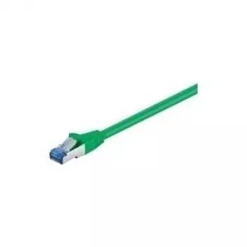 Wentronic Goobay CAT 6a Patch Cable, S/FTP (PiMF), Green, 0.5 m - LSZH Halogen-Free, Copper (93660)