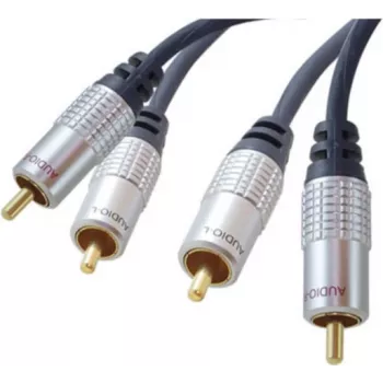 shiverpeaks sp-PROFESSIONAL Audio-Cable 3 m 2 x RCA Blue - Chrom (SP40103)