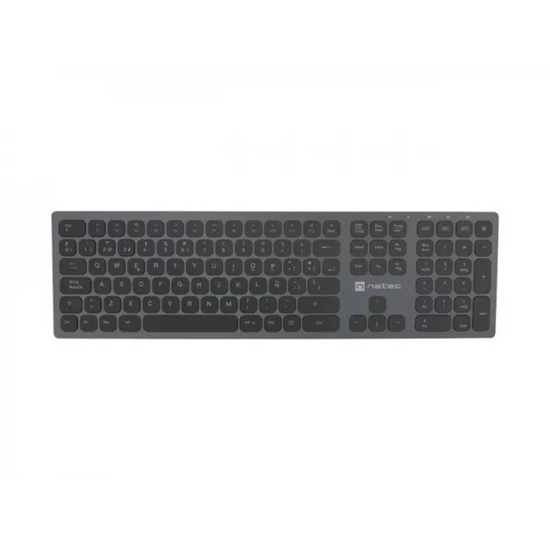 NATEC NKL-1830 Keyboard Universal RF Wireless Bluetooth QWERTY Spanish Black Grey