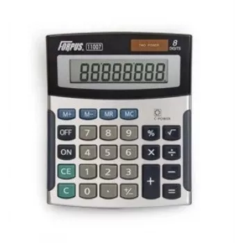 Basic Calculator Forpus FO11007 Pocket Black Grey