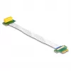 DeLOCK Riser Card PCI Express x1 male to x1 slot 90° angled with FPC cable 15 cm