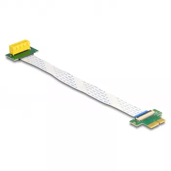 DeLOCK Riser Card PCI Express x1 male to x1 slot 90° angled with FPC cable 15 cm