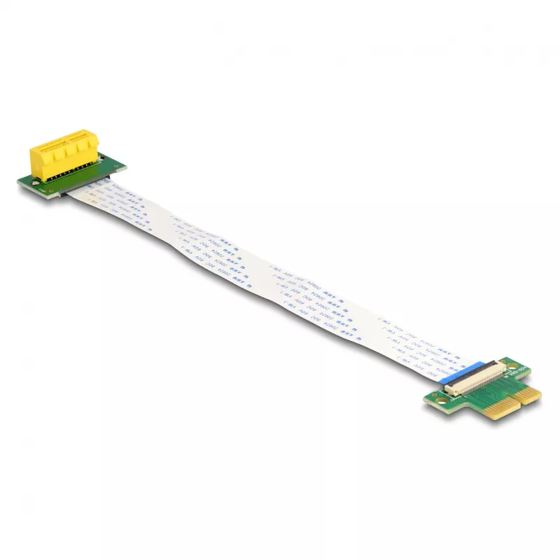 DeLOCK Riser Card PCI Express x1 male to x1 slot 90° angled with FPC cable 15 cm