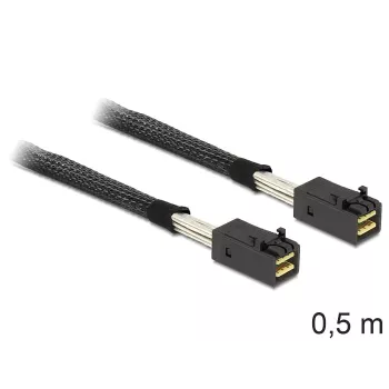 Delock - Internal SAS-Cable - SAS 6Gbit/s - 4x Mini SAS HD (SFF-8643) to 4x Mini SAS HD (SFF-8643) - 50 cm - for P/N: 62703, 62704