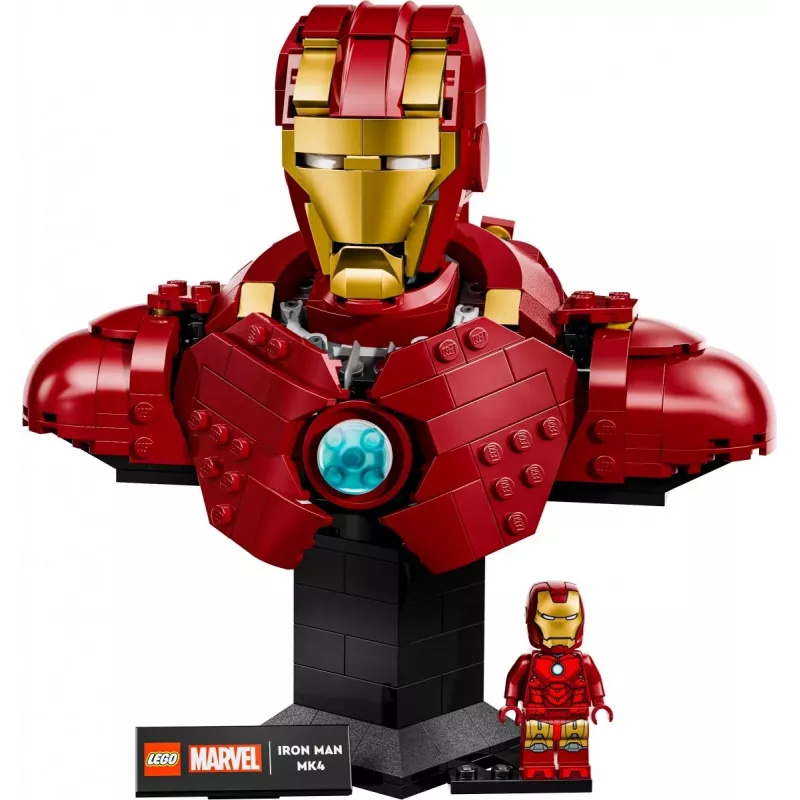 LEGO construction set Marvel Super Heroes Iron Man MK4 3D model, 436 pieces, includes 1 minifigure, for 18+