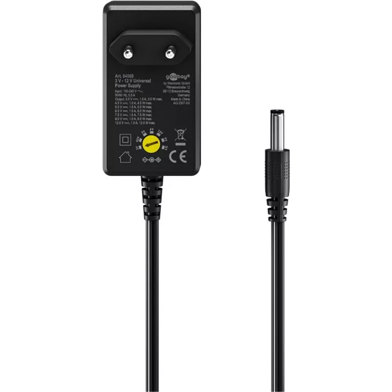 Goobay 64568 Charger for Mobile Devices Universal Black AC Indoor (64568)