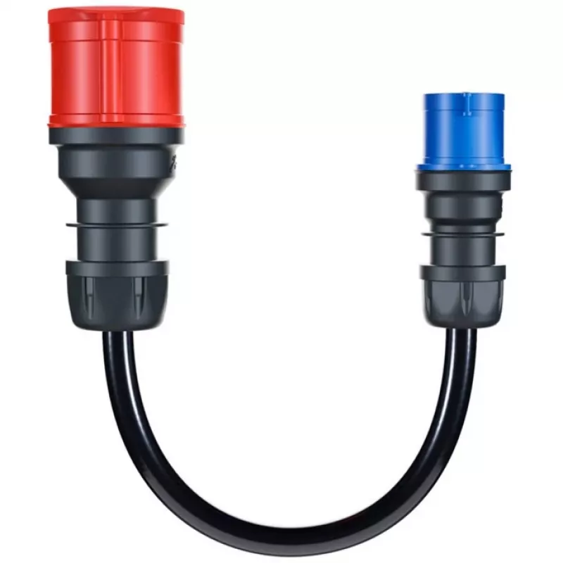 go-e Adapterset Gemini flex 22 kW. Kabelfarbe: Schwarz, Anschluss1 Formfaktor: Gerade, Anschluss2 Formfaktor: Gerade. Maximaler Betriebsstrom (dreipha