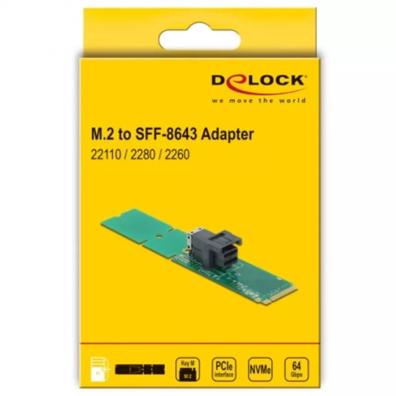 Adapter M.2 Key M to SFF-8643 NVMe DeLOCK 63145