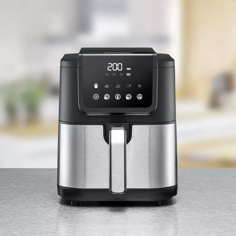 Hot air fryer Rommelsbacher FRH 1500 — 5 L, 1500 W, stainless steel/black