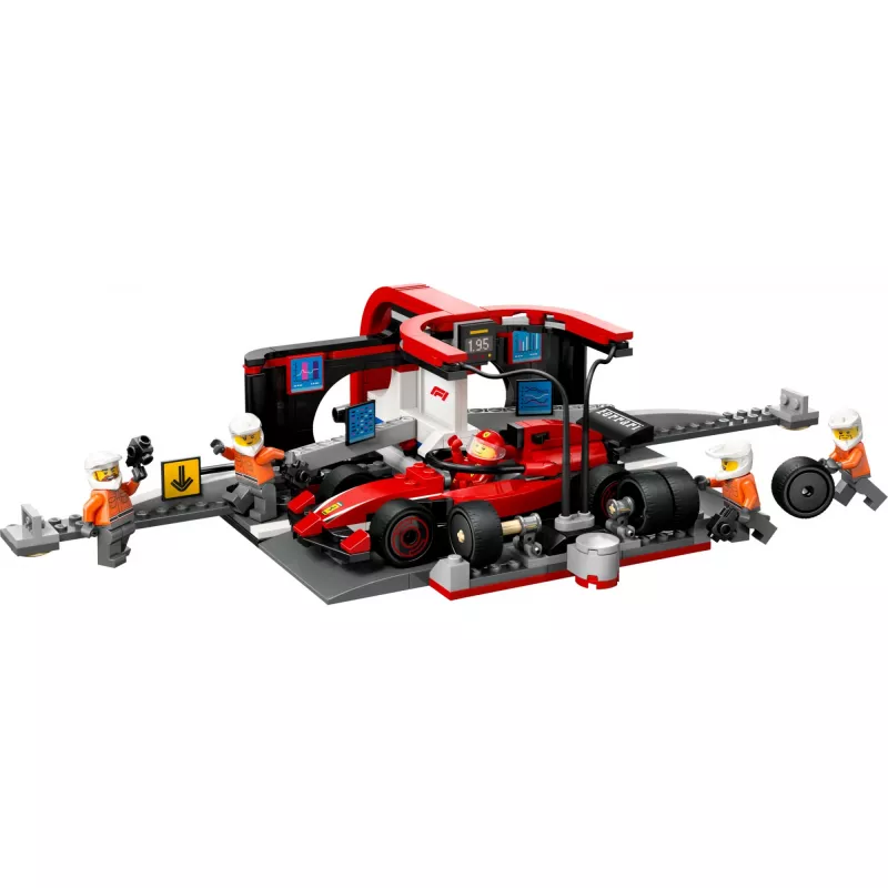 LEGO City F1 Pit Stop set 60443 — Ferrari F1 car, 322 pieces, 5 minifigures, age 6+