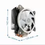 Air cooler Gembird CPU-HURACAN-ARGB-X130 12 cm Black White