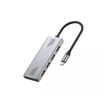 USB hub GEMBIRD UHB-CM-U310-A4-01 — 4-port hub: 1×USB 3.1 + 3×USB 2.0, black