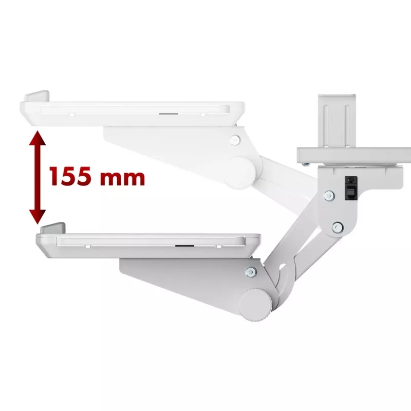 Keyboard holder MACLEAN MC-156 W — adjustable under-desk tray, max load 5 kg