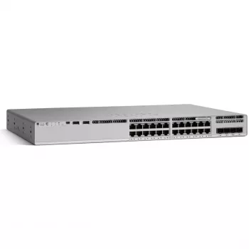 Cisco Catalyst 9200L Series 24-Port switch (24x 1G Base-T, 4x SFP) with 1x 125W PSU Network Essent E