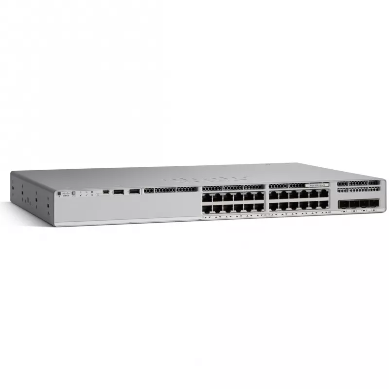 Cisco Catalyst 9200L Series 24-Port switch (24x 1G Base-T, 4x SFP) with 1x 125W PSU Network Essent E