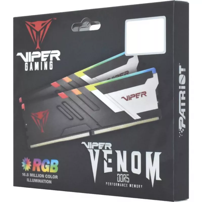 Patriot Memory DIMM 32 GB DDR5-6600 2x 16 GB Dual Kit Black Viper Venom RGB INTEL XMP