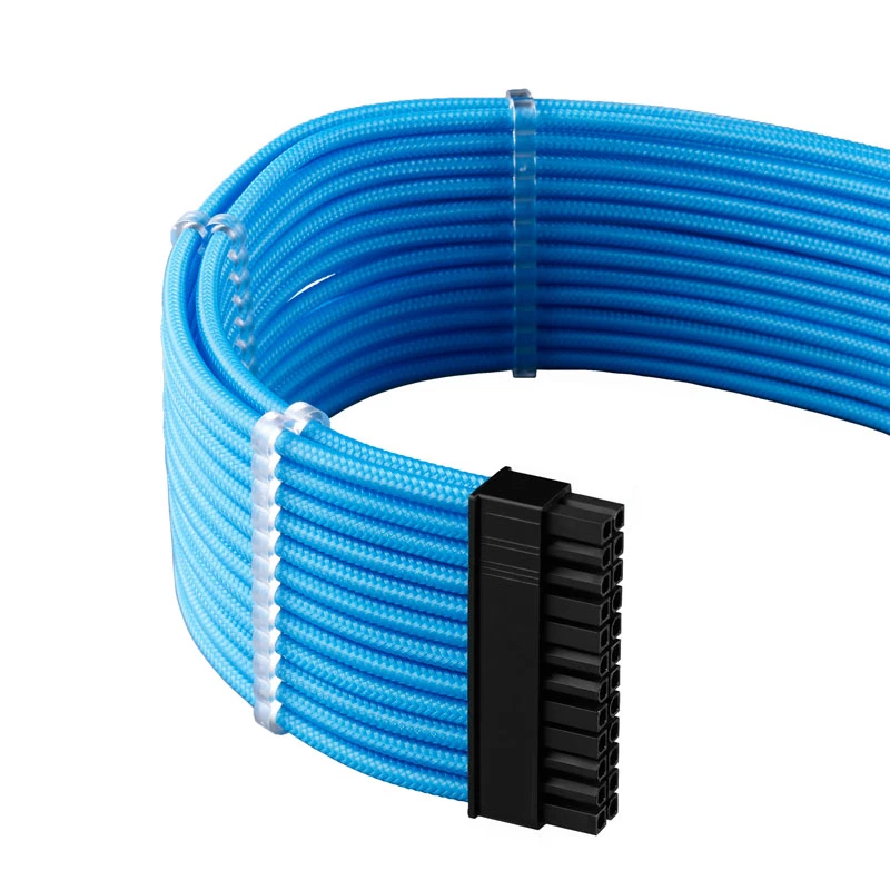 CableMod PRO ModMesh 12VHPWR Cable Extension Kit — light blue, 3-piece GPU 12+4 pin extensions