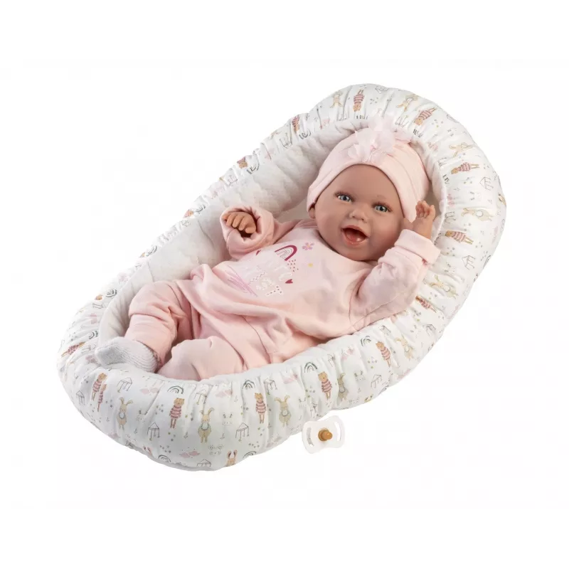 Baby doll Llorens Mimi Baby 42 cm — realistic face, laughs, soft body
