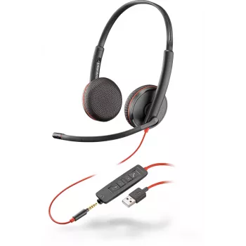 Headset HP POLY Blackwire C3225 wired USB-A head-band for office/call center, 20–20000 Hz, 121 g, black