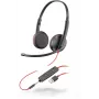 Headset HP POLY Blackwire C3225 wired USB-A head-band for office/call center, 20–20000 Hz, 121 g, black