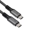 Akyga AK-USB-34 USB-C to USB-C Thunderbolt 3 Cable, 40 Gbps, 100 W, 1.5 m, Black