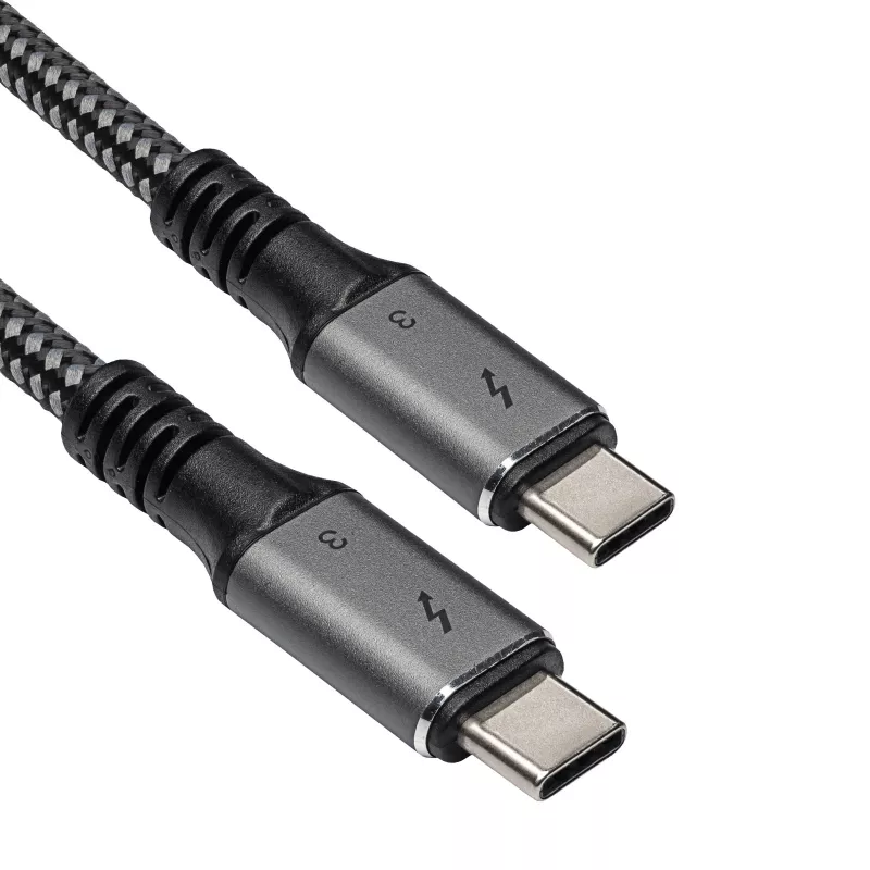 Akyga AK-USB-34 USB-C to USB-C Thunderbolt 3 Cable, 40 Gbps, 100 W, 1.5 m, Black