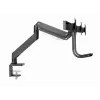 Desk monitor mount GEMBIRD MA-DA3-03, 3-arm, gas spring, VESA 75–100x100, supports 3 displays up to 27 inch, max 18 kg, black