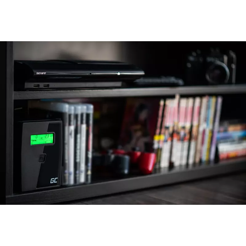 Green Cell UPS01LCD uninterruptible power supply (UPS) Line-Interactive 0.6 kVA 360 W 2 AC outlet(s)