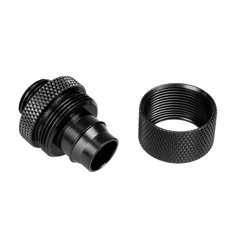 Compression Fitting Bitspower G1/4 inch Male to 16/11 mm Straight — black matte