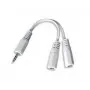 Cable Audio Splitter 3.5MM/10CM White CCA-415W Gembird