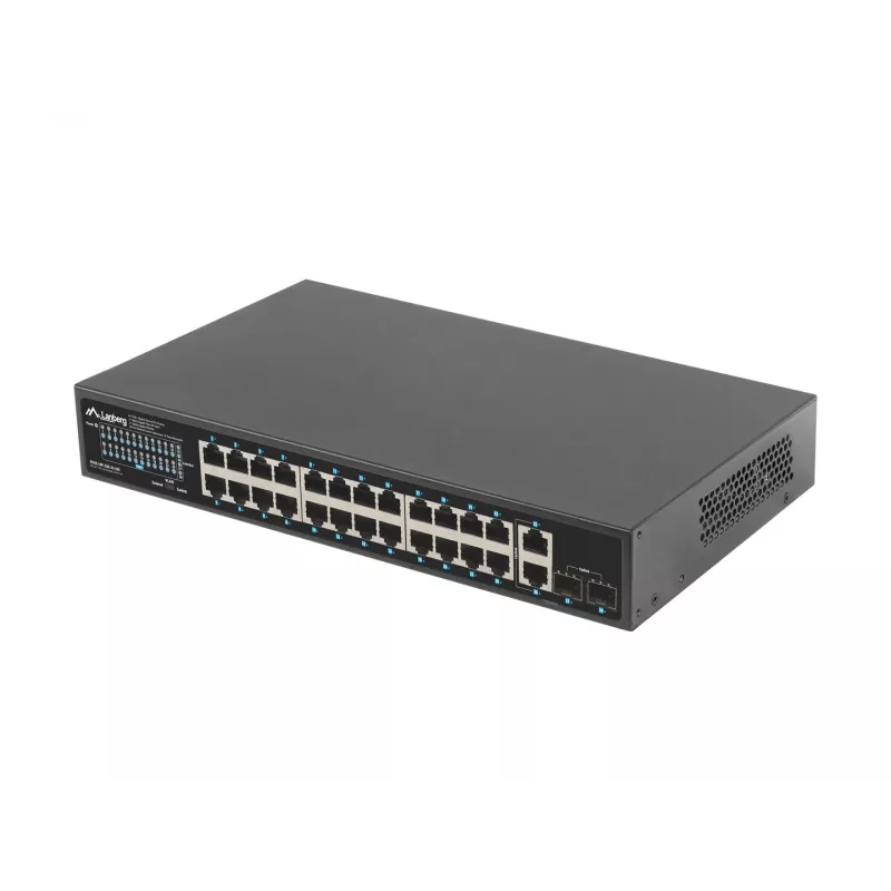 Unmanaged Switch Lanberg RSGE-24P-2GE-2S-250 24 Ports Rack Mounting