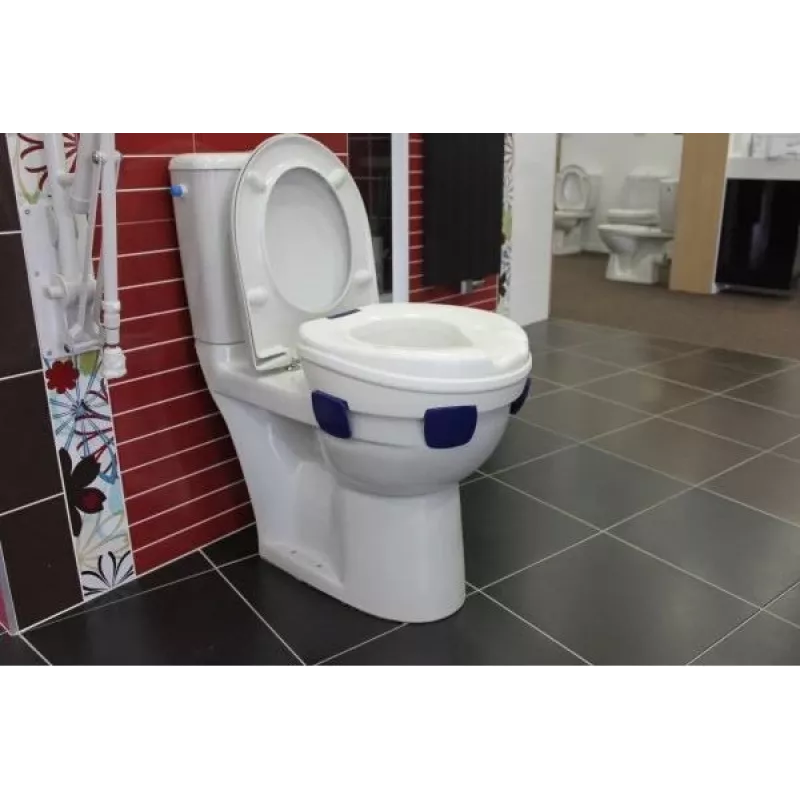 Toilet seat extension HERDEGEN Sahag 580540 Blue White round 410×420×110 mm polypropylene, max load 185 kg