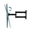 Wall TV mount ESPERANZA ERW016 for 70 inch TVs, black, 45 kg capacity, VESA 75x75–400x400, tilt 15°