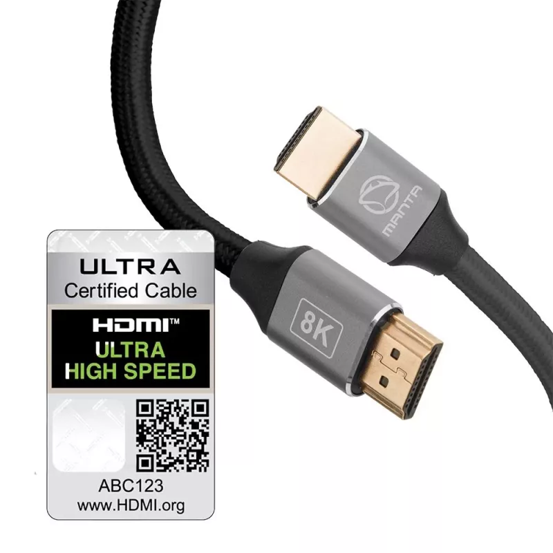 HDMI cable MANTA HDMI-1.5MC 1.5 m, supports up to 8K