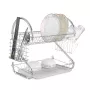 Dish drying rack Maestro MR-1025-38, painted steel, double construction, 38 cm, chrome finish